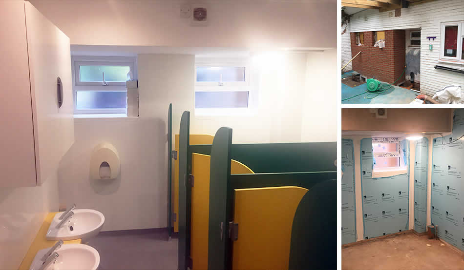 School toliet block construction build project