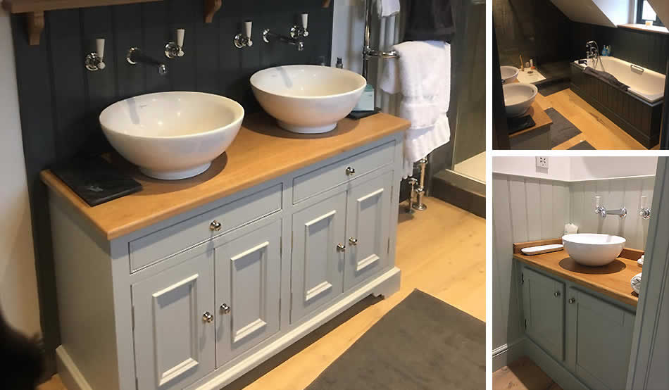 Custom built bathrooms all hand-made from our workshop in Newbury, Berkshire